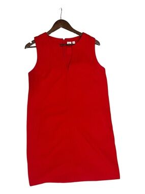 Gap Sleeveless Split-Neck Shift Dress Red Size M